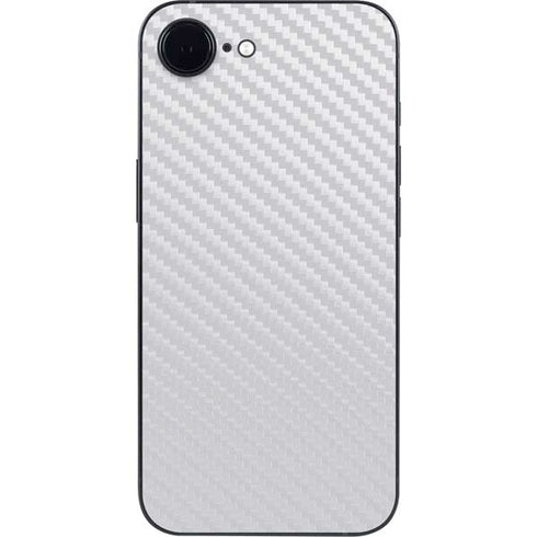 White Carbon Fiber Specialty Texture Material iPhone 16e Skin
